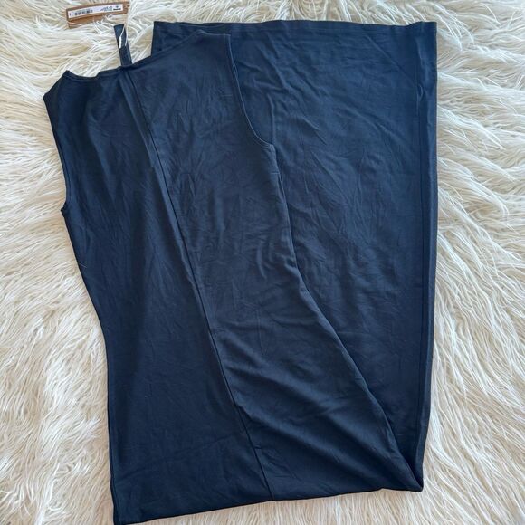 Skims Smooth Layers Long Boat Neck Dress Obsidian Size XS - Picture 6 of 9